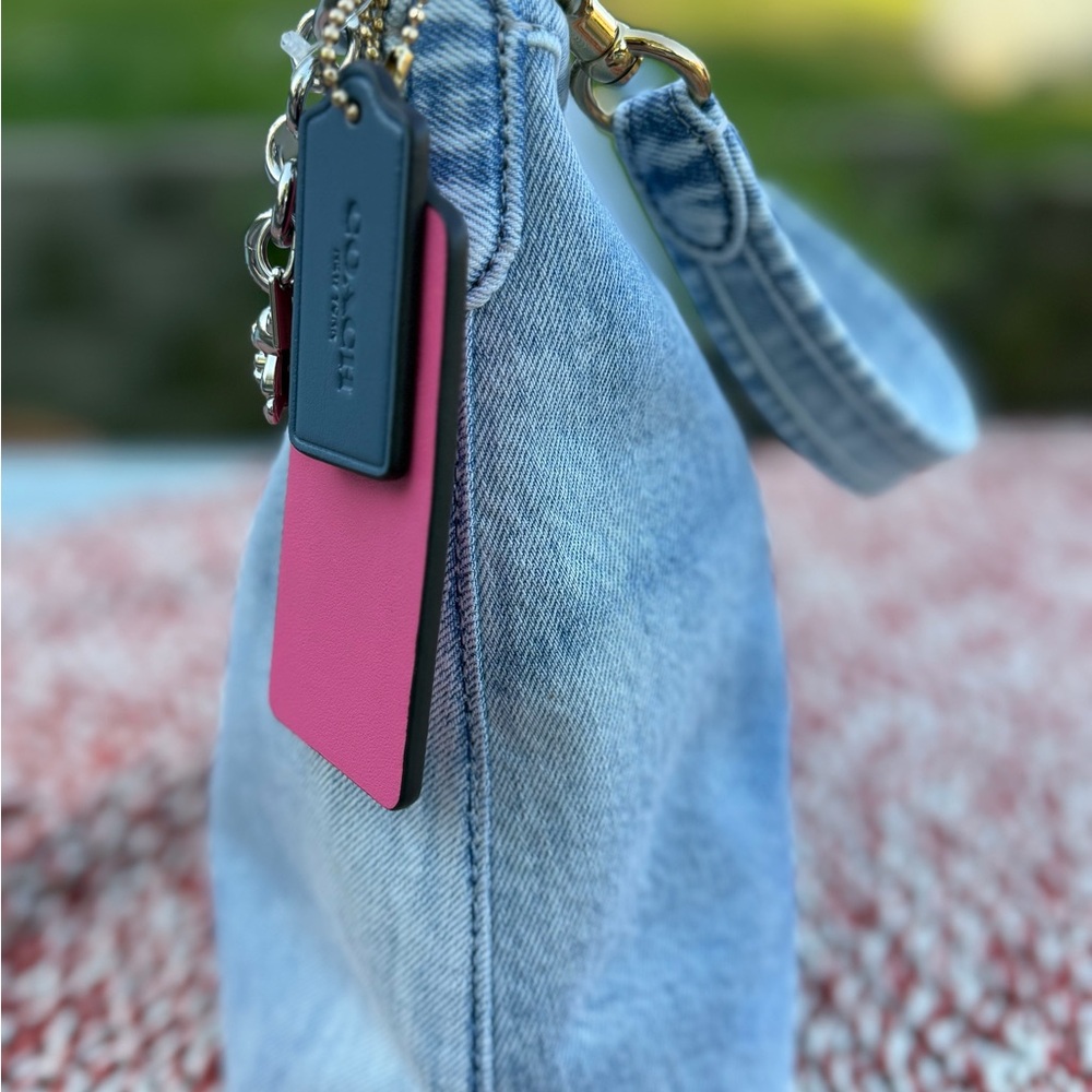 Coach Laurel Shoulder Bag In Loved Denim With Charms. NWT. - Picture 4 of 11
